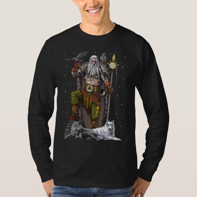 Norse Viking God Odin T-Shirt (Vorderseite)