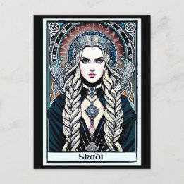 Norse Viking Goddess Skadi Postcard Postkarte