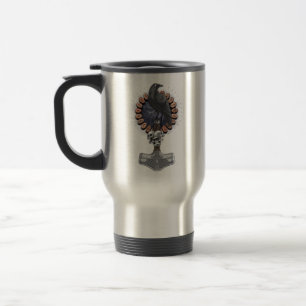 Norse Viking Raven Hammer Reisebecher