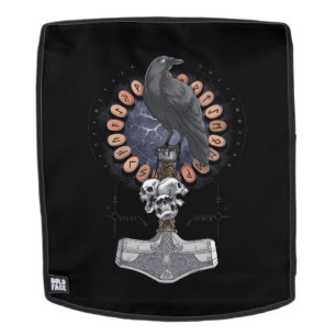 Norse Viking Raven Hammer Rucksack