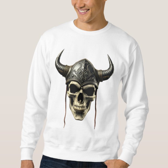 Norse Viking Skull Sweatshirt (Vorderseite)