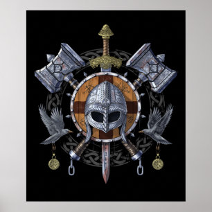 Norse Viking Warrior Armory Poster