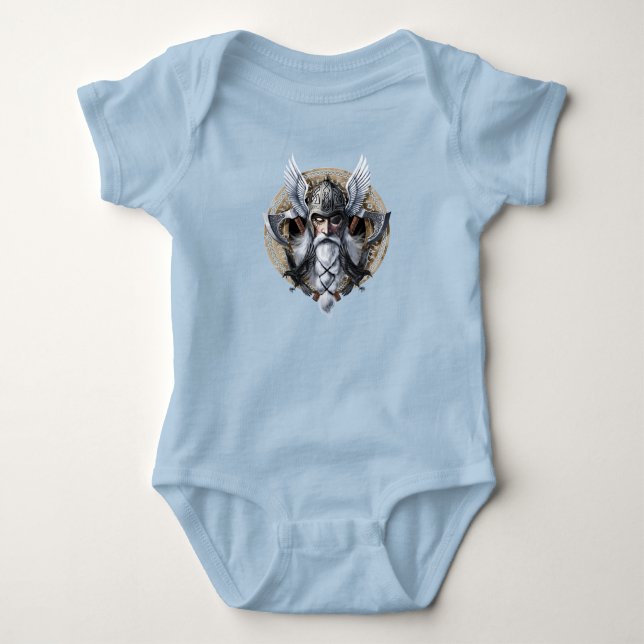 Norse Warrior God Odin Baby Strampler (Vorderseite)