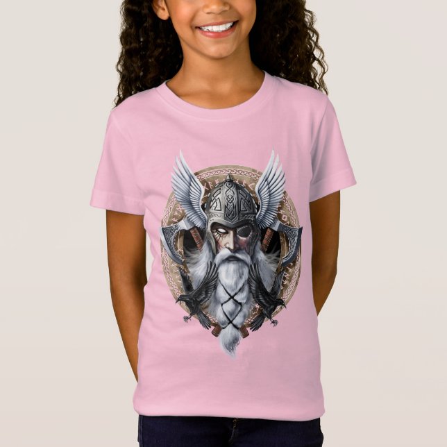 Norse Warrior God Odin T-Shirt (Vorderseite)