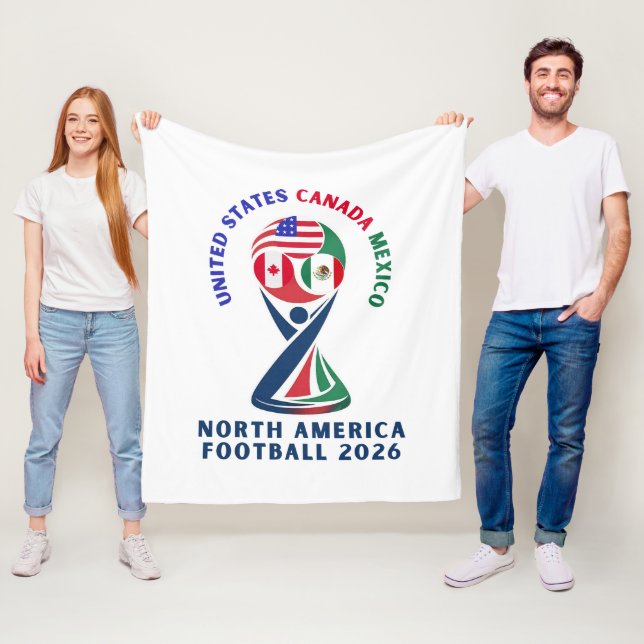 North America Football 2026 | USA Canada Mexico Fleecedecke (Beispiel)