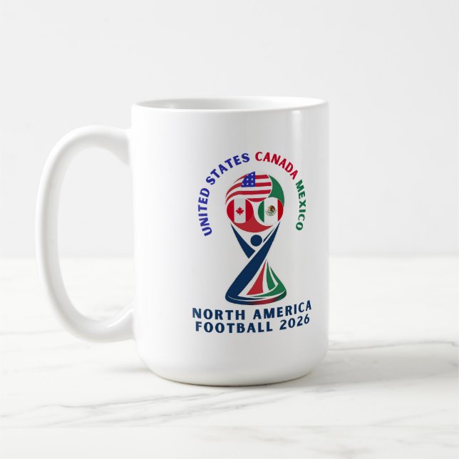 North America Football 2026 | USA Canada Mexico Kaffeetasse (Links)