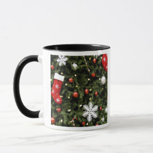 North America. Weihnachtsdekorationen auf Baum. 2 Tasse