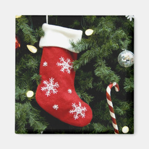 North America. Weihnachtsdekorationen auf Baum. 3 Magnet