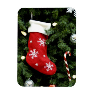 North America. Weihnachtsdekorationen auf Baum. 3 Magnet