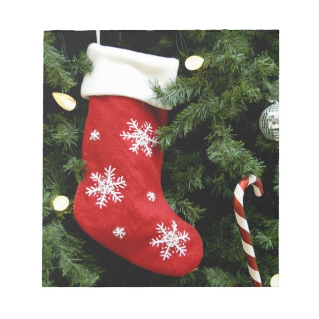 North America. Weihnachtsdekorationen auf Baum. 3 Notizblock (Vorderseite)