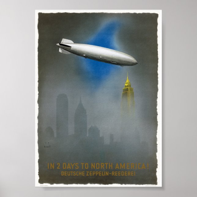 North America Zeppelin Vintage Poster 1937 (Vorne)