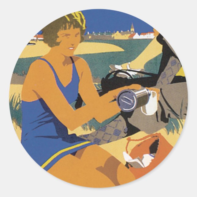 North Berwick Runder Aufkleber (Vorderseite)