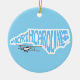 North Carlolina First in Flight Christmas Ornament