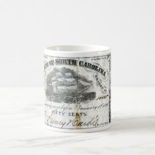 North Carolina 1862 50 Cent-Anmerkung Tasse