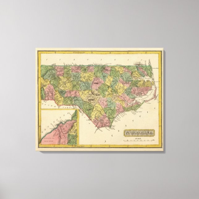 North Carolina 2 Leinwanddruck (Vorderseite)