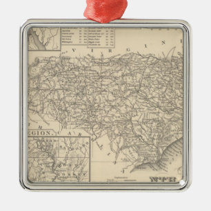 North Carolina 6 Silbernes Ornament