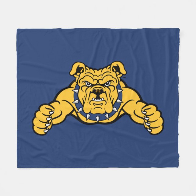North Carolina A&T Staat University | Bulldog Fleecedecke (Vorderseite (Horizontal))
