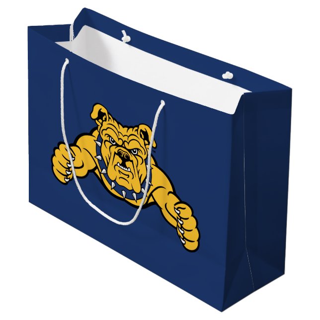 North Carolina A&T Staat University | Bulldog Große Geschenktüte (Vorderseite Schrägansicht)