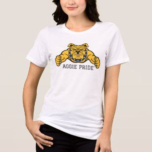 North Carolina A&T Staat University Bulldog Tri-Blend Shirt