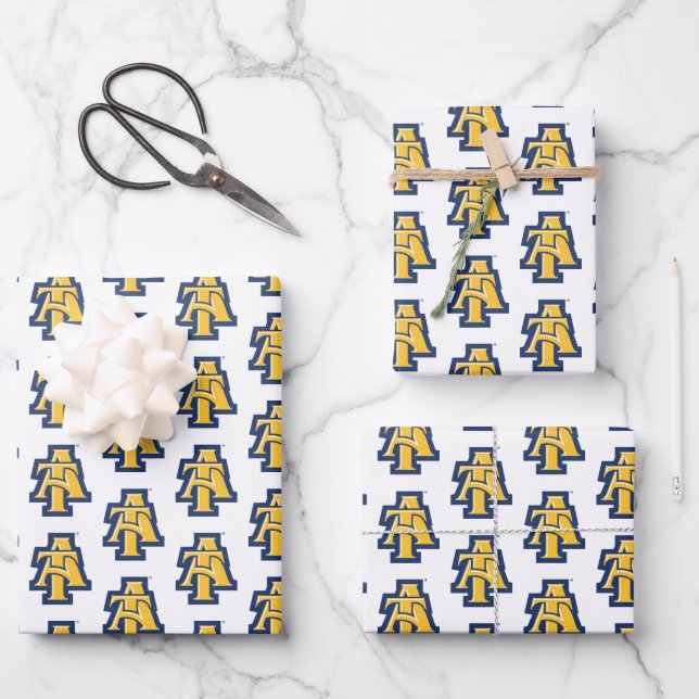 North Carolina A&T Staat University | Ein Logo Geschenkpapier Set (Vorderseite)