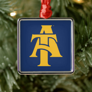 North Carolina A&T Staat University Ein Logo Ornament Aus Metall