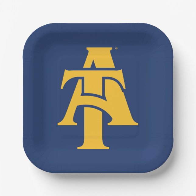 North Carolina A&T Staat University | Ein Logo Pappteller (Vorderseite)