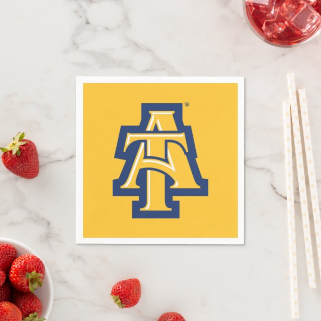 North Carolina A&T Staat University | Ein Logo Serviette (Beispiel)