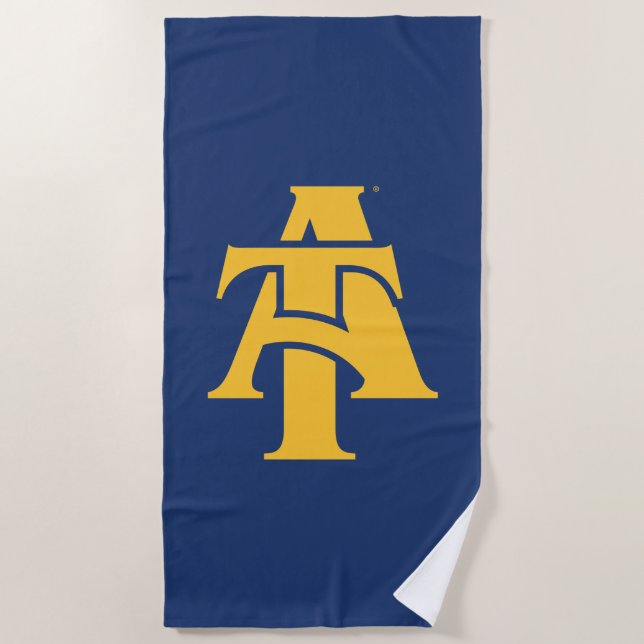 North Carolina A&T Staat University | Ein Logo Strandtuch (Vorderseite)