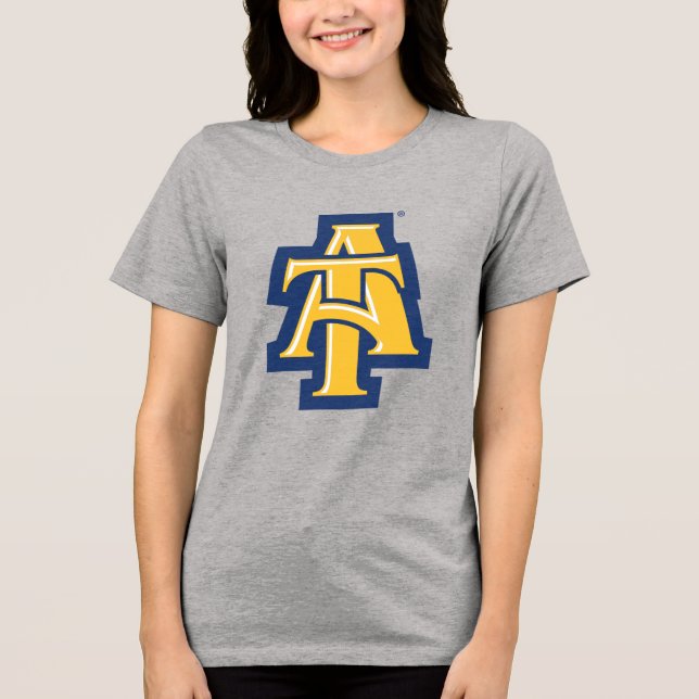 North Carolina A&T Staat University | Ein Logo Tri-Blend Shirt (Vorderseite)