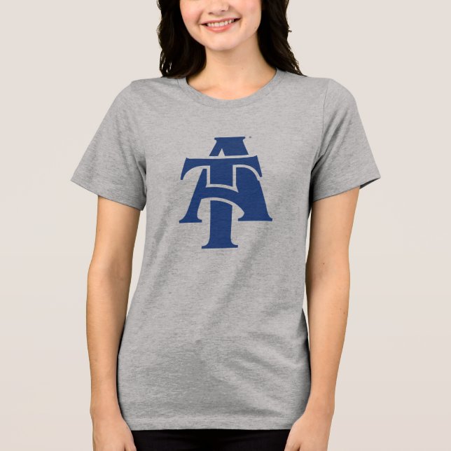 North Carolina A&T Staat University | Ein Logo Tri-Blend Shirt (Vorderseite)