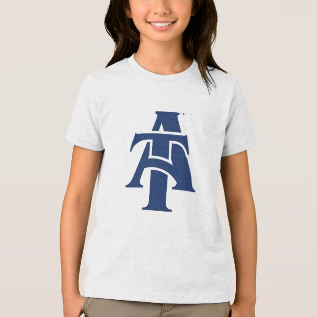 North Carolina A&T Staat University | Ein Logo Tri-Blend Shirt (Vorderseite)