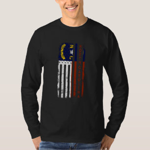 North Carolina Amerikanische Flagge Heimatstaat No T-Shirt