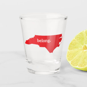 North Carolina Belong Staat Map Schnapsglas