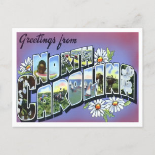 North Carolina Big Letters Postcard Postkarte