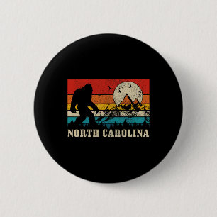 North Carolina Bigfoot Vintage Berge Wandern Ca Button