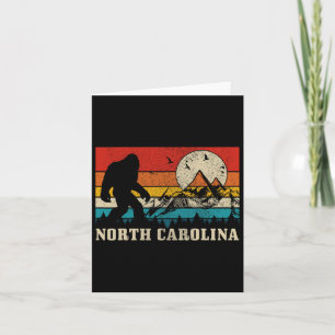 North Carolina Bigfoot Vintage Berge Wandern Ca Karte