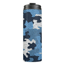 North Carolina Blue & White Heel Camo Printed Thermosbecher