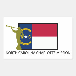 NORTH CAROLINA CHARLOTTE MISSION LDS CTR RECHTECKIGER AUFKLEBER