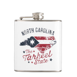 North Carolina Der Staat Tarheel Flachmann