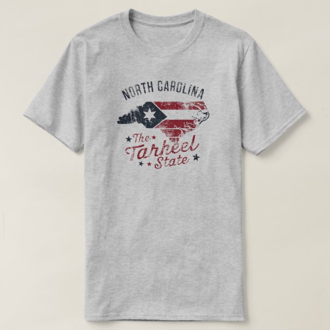 North Carolina Der Staat Tarheel T-Shirt (Design vorne)