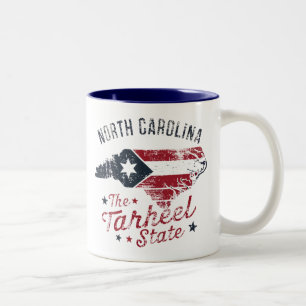 North Carolina Der Staat Tarheel Zweifarbige Tasse