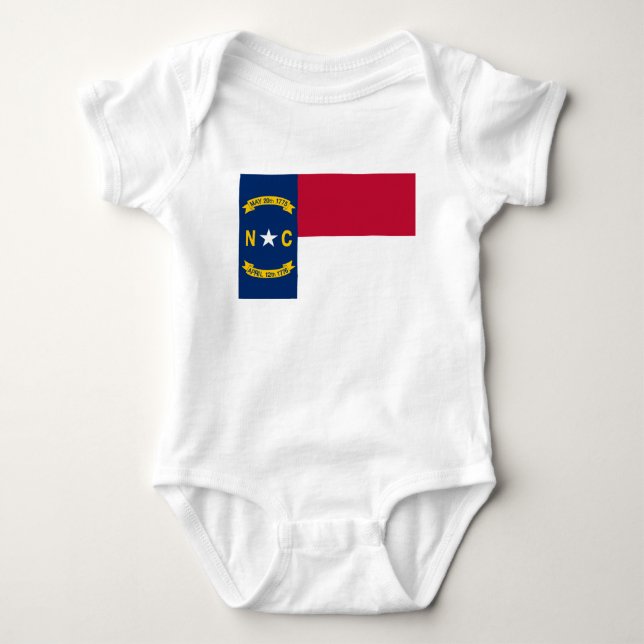 North Carolina Flag Baby Bodysuit Strampler (Vorderseite)