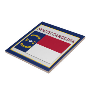 North Carolina Flag Design Tile Fliese