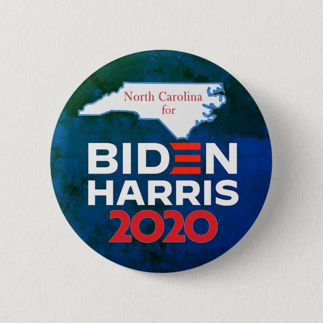 North Carolina für Biden Harris 2020 Button (Vorderseite)
