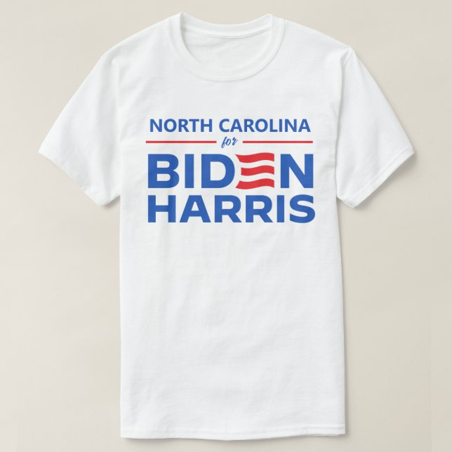 North Carolina für Biden Harris T-Shirt (Design vorne)