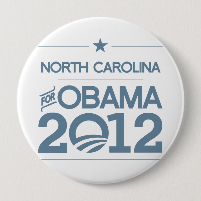 NORTH CAROLINA FÜR OBAMA 2012.png Button (Vorderseite)