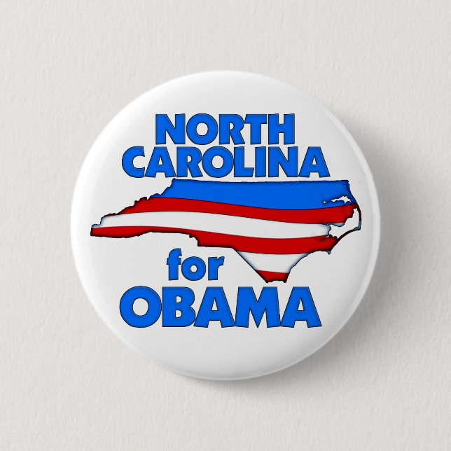 North Carolina für Obama-Knopf Button (Vorderseite)