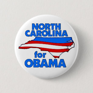 North Carolina für Obama-Knopf Button