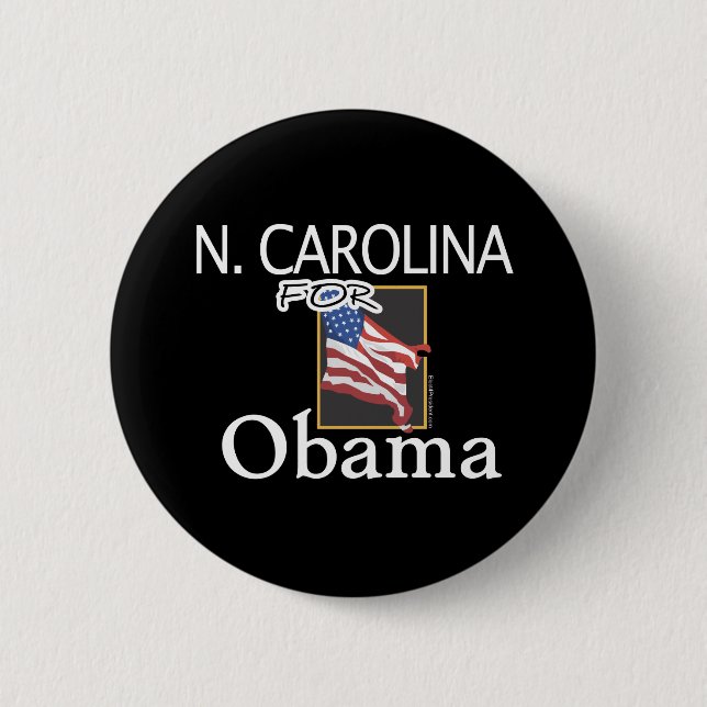 North Carolina für Obama-Knopf Button (Vorderseite)