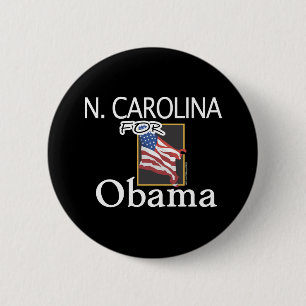 North Carolina für Obama-Knopf Button
